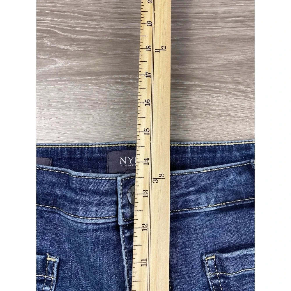 NYDJ Women's Wide Leg Cool Embrace High Rise Denim Jeans Blue Size 14 - Picture 9 of 10